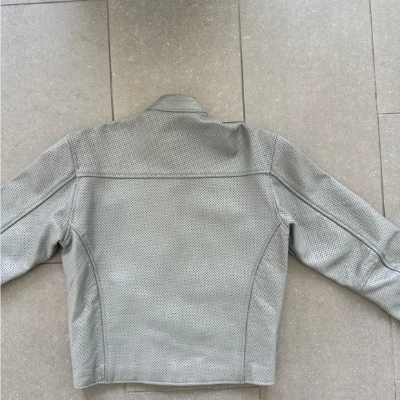 Vanson Gray Leather Motorcycle Jacket - Picture 3 of 5